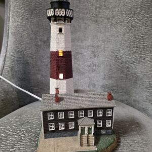 Scaasis Originals Harbour Lights Montauk Point Plug In Light Up Lighthouse VTG